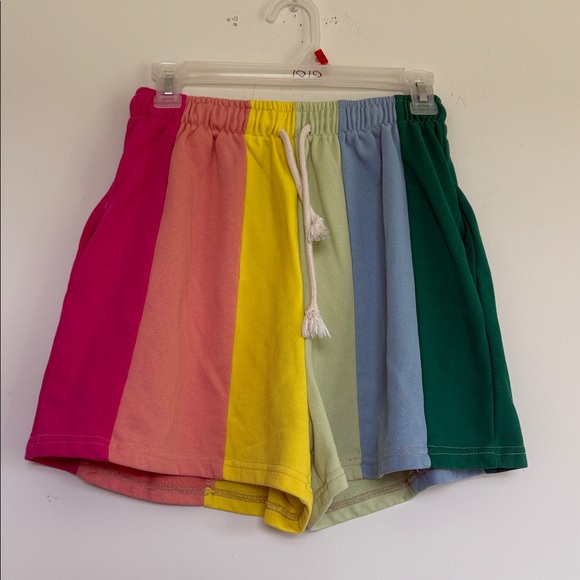 Sweet Generis Colorful Striped Women's Shorts - Picture 1 of 6